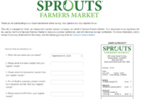 Sprouts Feedback Survey
