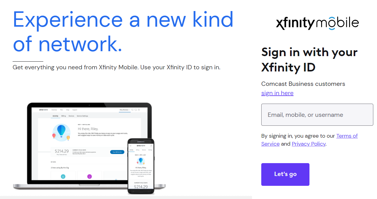 XfinityMobile.com/activate